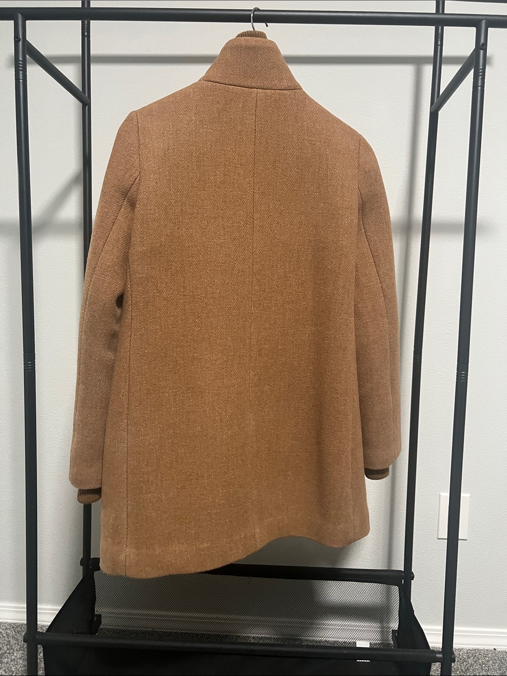 J. Crew Camel Wool Peacoat with Navy Quilted Lining - Picture 5 of 6